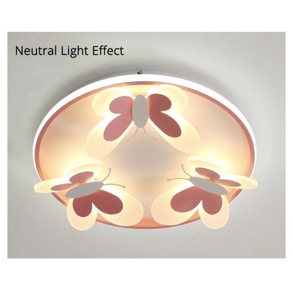 girl bedroom lamp Indoor Study Salon Creative Decorative pink Butterfly ceiling lamp(WH-MA-301)