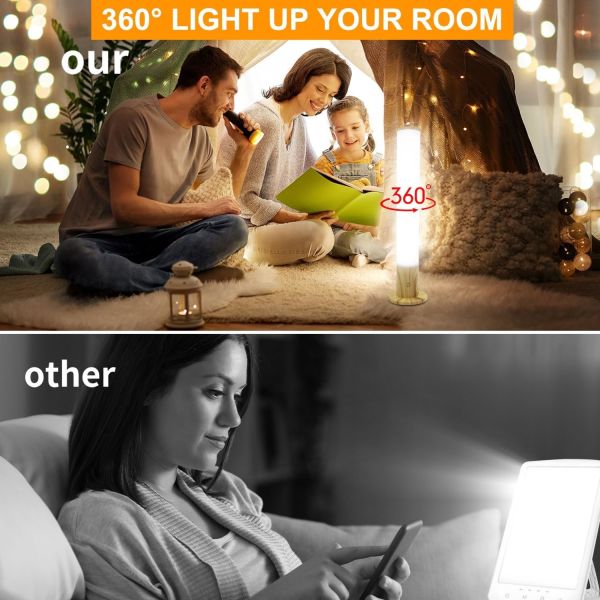 Cylindrical Daylight Simulation Lamp 10000LUX with APP Control and 16W Power for Mood Relief