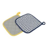 Supports de revêtement argentés de protection chaude de tissu de coton de petite grille pour la cuisson de Kicthen