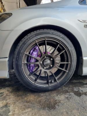 Toyota Previa 4 Piston Car Brake Calipers Painted Purple Color