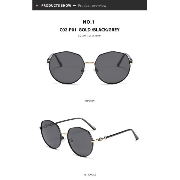 Longevidad durable ligera ULTRAVIOLETA anti de las gafas de sol redondas femeninas del metal