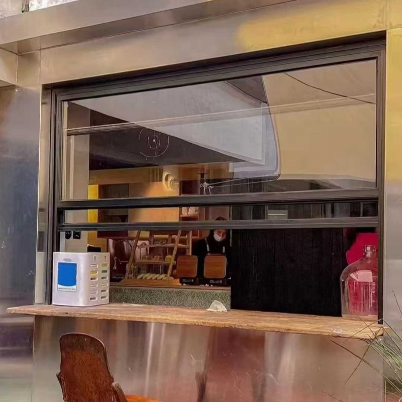 Customized Thermal Break Aluminum Vertical Lift Sliding Double Tempered Glass Single Hung Kitchen Bathroom Exterior Window