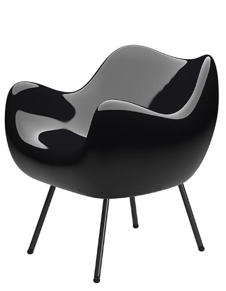 Upholstered Version Fiberglass Arm Chair RM58 Soft Abrasion Resistance