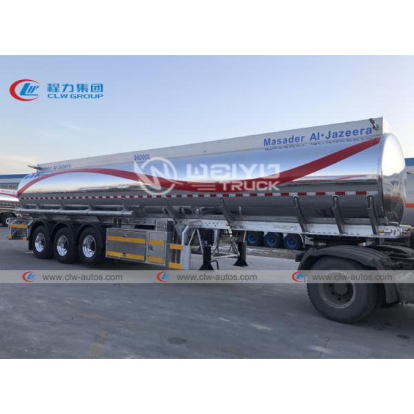 SASO ADR 3 Axle 5454 Aluminum Alloy Oil Tanker Trailer 42000L
