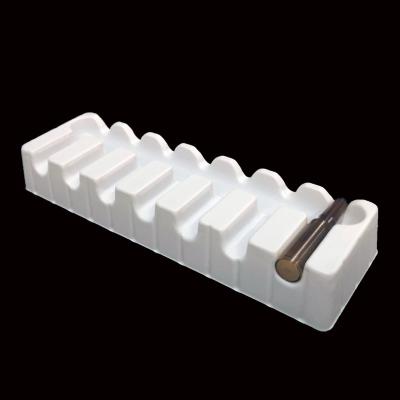 Custom 7 Cells Ampoules Plastic Tray White PS Material Lightweight Durable Insert for Box