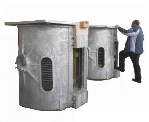 Scrap Induction Melting Furnace For Metal Steel / Copper 1000HZ Frequency
