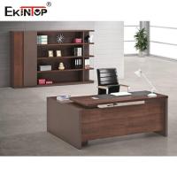 Mesa de escritório de madeira moderna do computador para a recepção Matte Surface lustroso