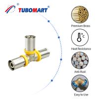 Résidentiel de cuivre Pex Press raccords 1/2 pouce 3/4 pouce 1 pouce Pour les tuyaux PEX