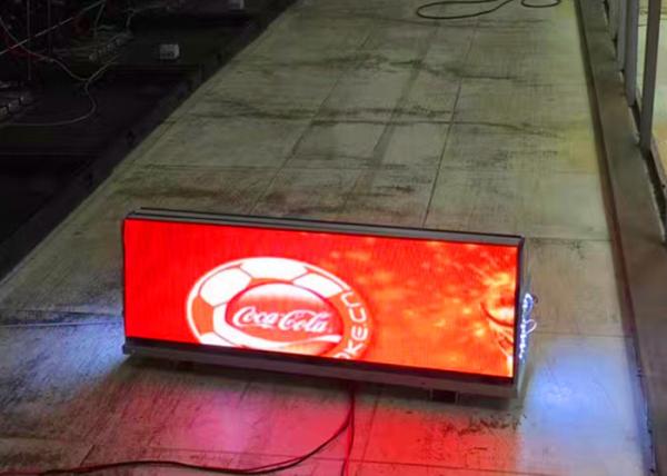 IP65 P5 Taxi Top LED Sign Advertising Screens 192*64dot Resolution 2 Years Warranty