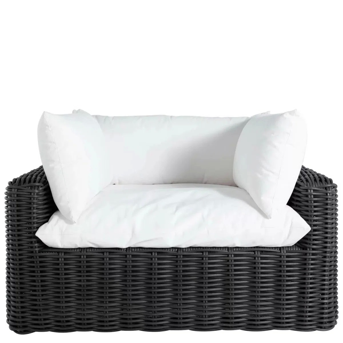 Black Round Wicker Sectional Corner Sofa. Montana SN-2658