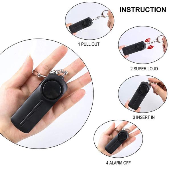 130db personal alarm Safe Sound safety alarm key chain Women Students Girls Elderly Protection