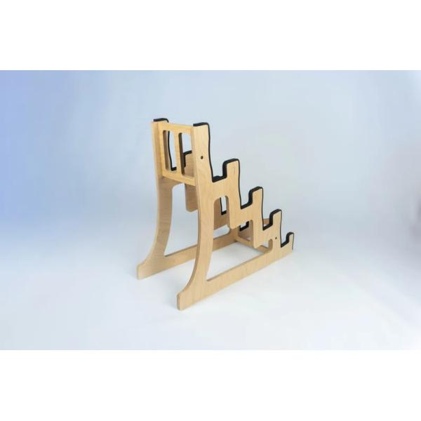 Non-Folding Rack 4 Guitar Stand Holder Quad Decker for Burning Finish Design Guitars