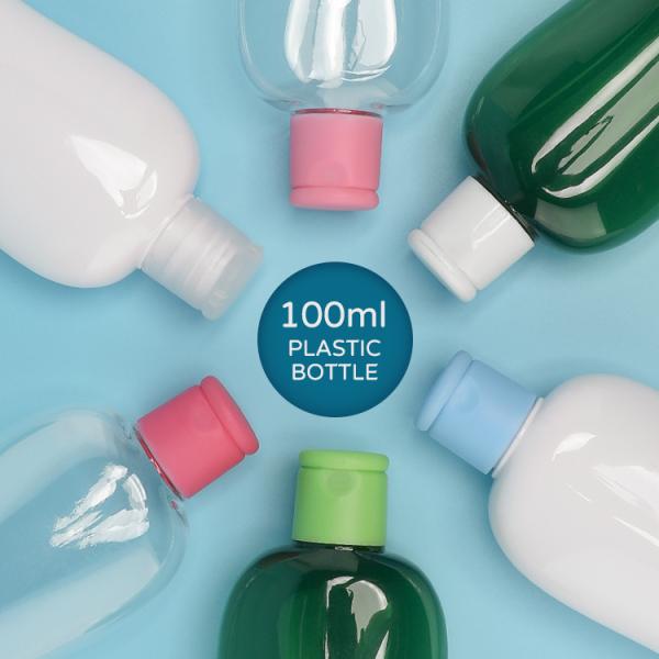 Сжиманное пластиковое OEM разливает 100ml по бутылкам с ясностью цвета верхней крышки сальто белой