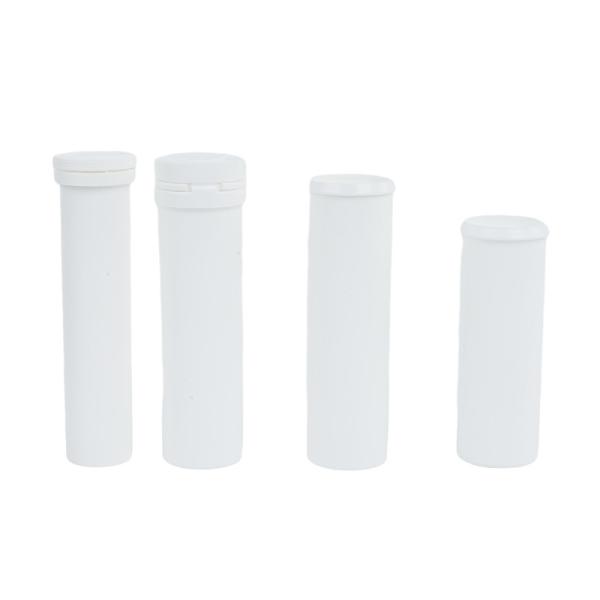 6 Colors Print Custom Logo White PP Effervescent Tablet Container with Desiccant Cap