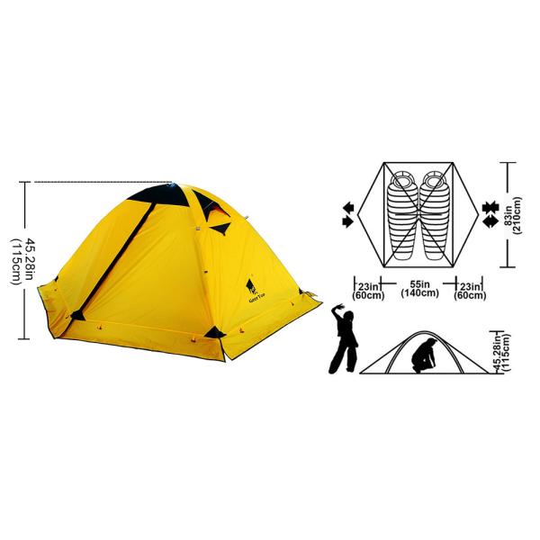 2.59kg Breathable 210T Polyester Outdoor Camping Tent