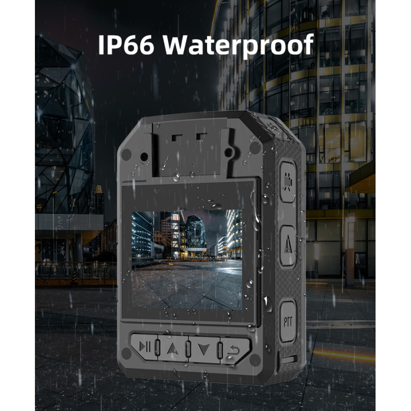 Professional 4K UHD 48MP Body Worn Camera IP66 Waterproof IR Night Vision Body Camera with Wifi and Gps for Security Guard