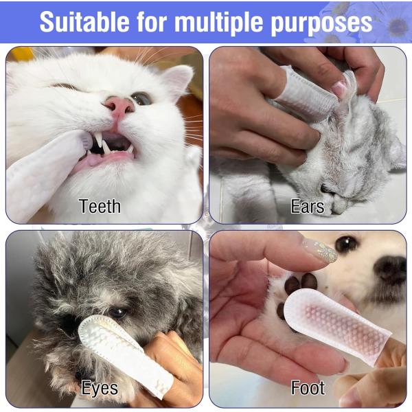 Clean Function Teeth Cleaning Wipes for Gentle Gum Care Disposable Dog Finger Toothbrush