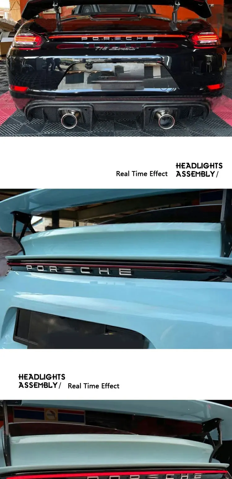 16-21 718 Через задние фонари Для Porsche Cayman Boxster Модифицированный с светодиодными задними фары