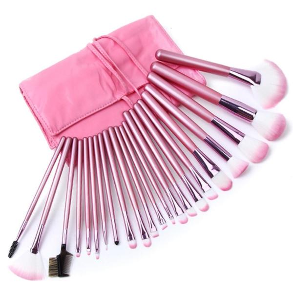 beauty brush make up face brush pink color girl's best love 22pcs full set cosmetics brush