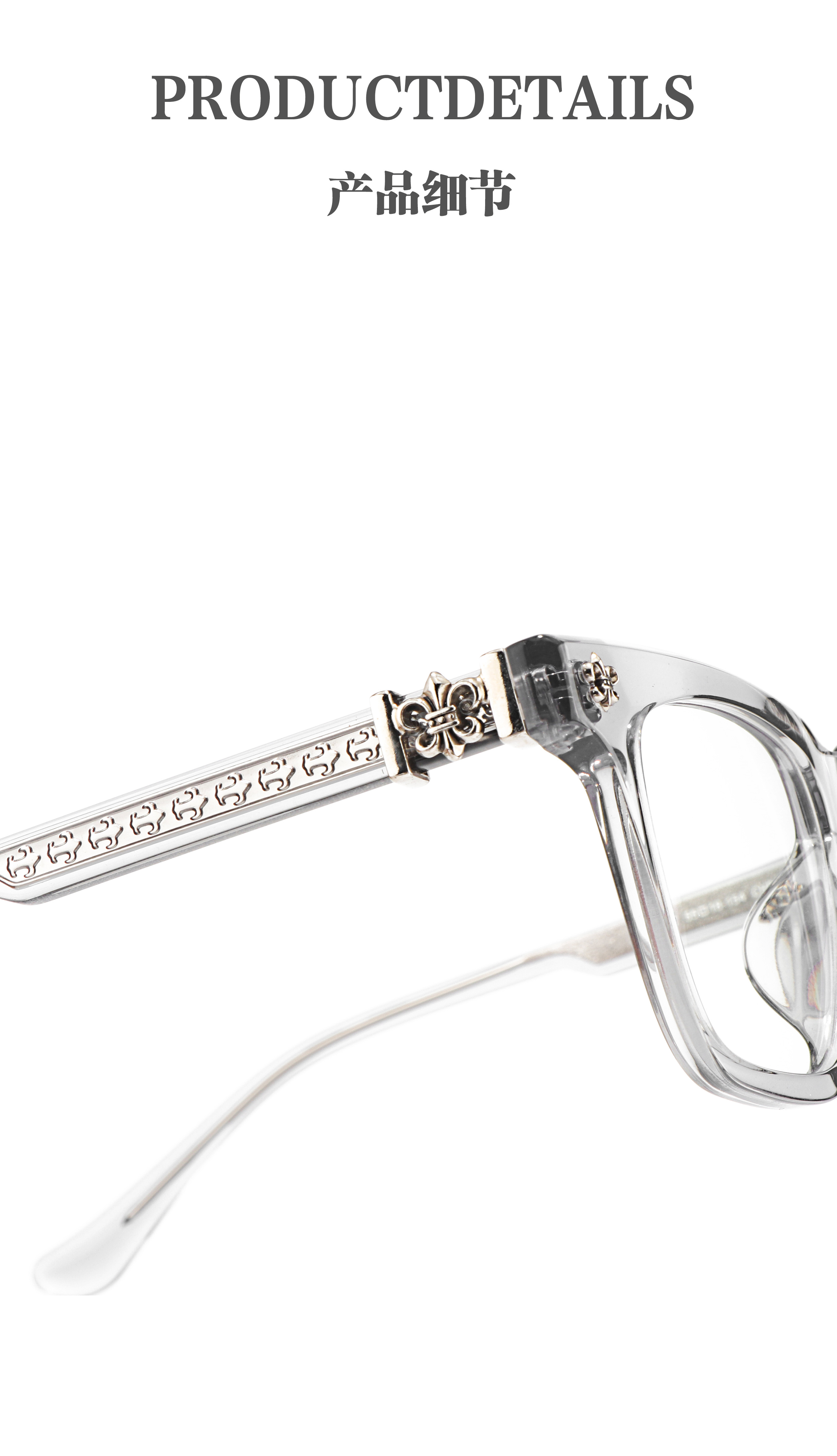 Good Quality Light Acetate Black Silver Gold Optical Prescription Presbyopia Multifocal Glasses Shop Eyeglass Frame for Women