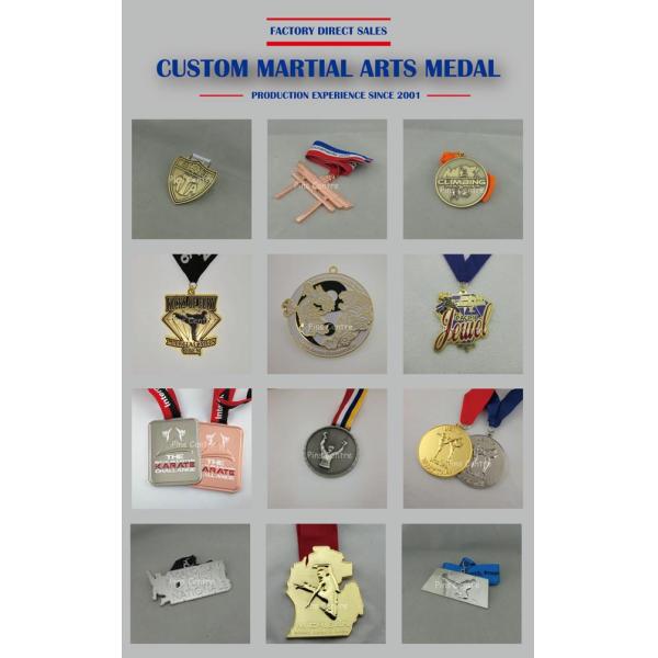 Zinc Alloy Die Casting Silver Martial Arts Medals 3D Medal 3.5 Inch