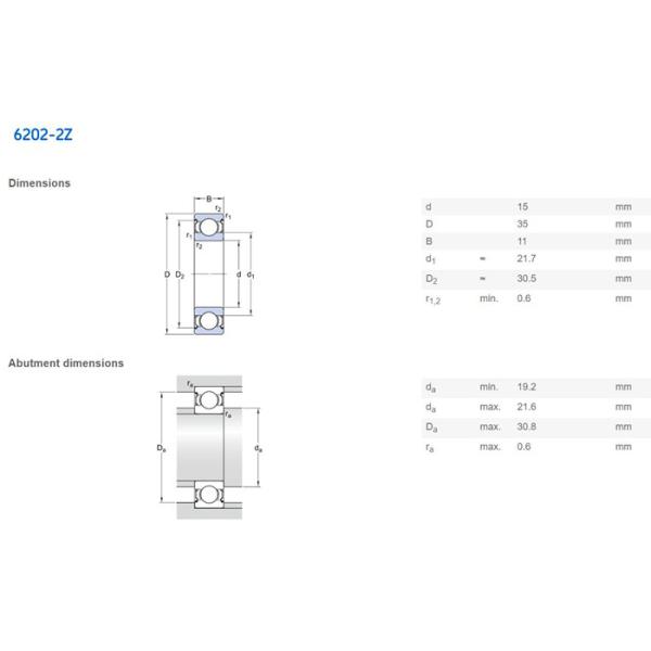 6202-2Z Deep Groove Ball Bearing 15×35×11mm , Electric Motor Bearings