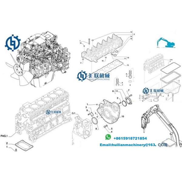 Первоначальный 4HK1 мотор цилиндра хода 4 сборки двигателя 4 для Isuzu