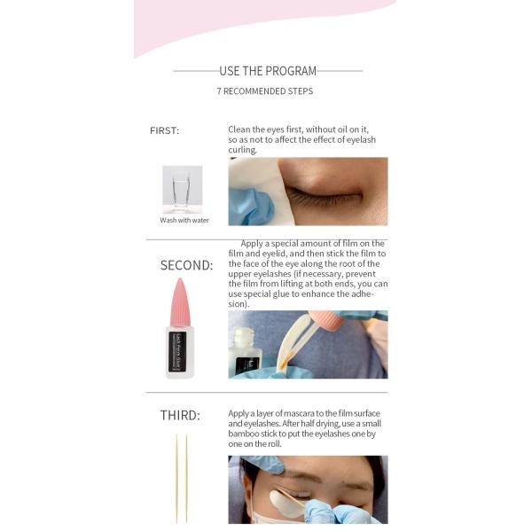 Cil permanent de cil de kit en gros bon marché d'ascenseur se courbant avec des outils de colle et de décapant de Rods pour le salon de beauté ou privé