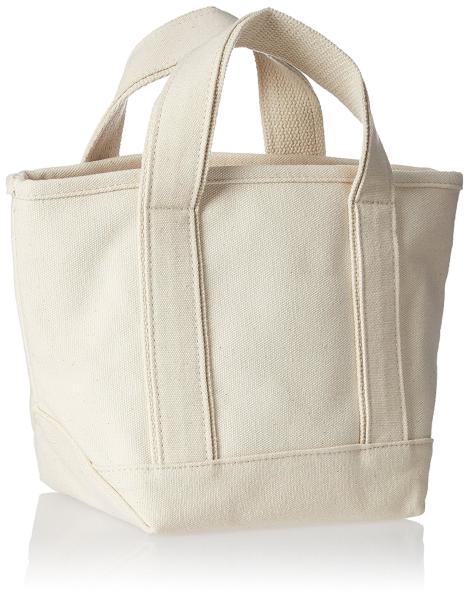 Mini Fabric Over The Shoulder Tote Bag Organic Plain White Convenient Handles