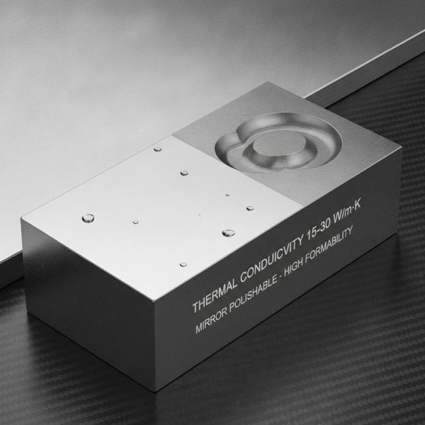 Mold Tool Steel with Thermal Conductivity 15-30 W/m·K Polishable to Mirror Finish and High Formability for Precision Mold-Making