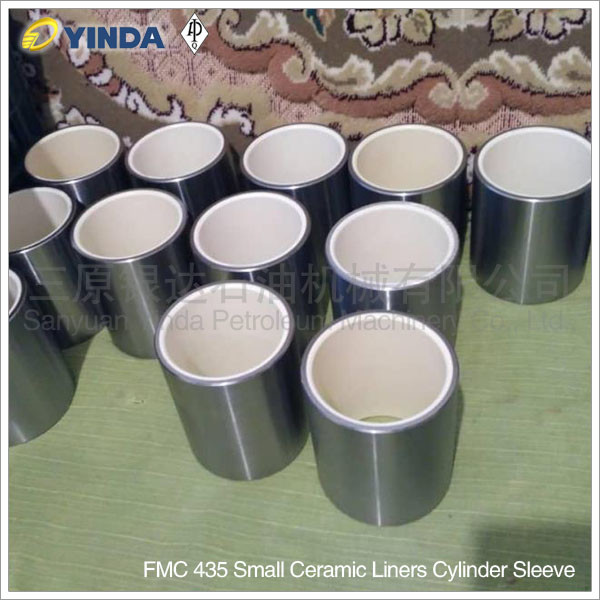 FMC Bean Pump Mud Pump Parts Small Alumina Ceramic Liners FMC 435 FMC 1324 Cylinder Sleeve API-7K