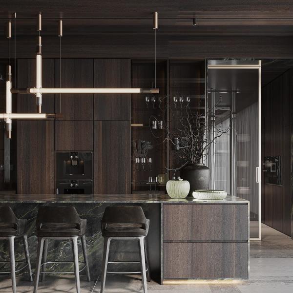 Large Style Complete Custom Kitchen Cabinet Set Island Kitchen Furniture Lacquer Finish Wooden Kitchen Cupboard For Villa