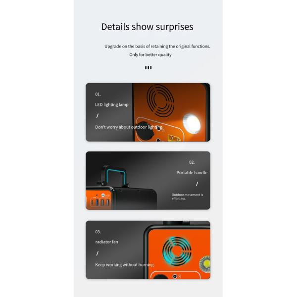 220 В портативная электростанция для кемпинга автономное управление 500 Вт быстрая зарядка батарея для хранения энергии