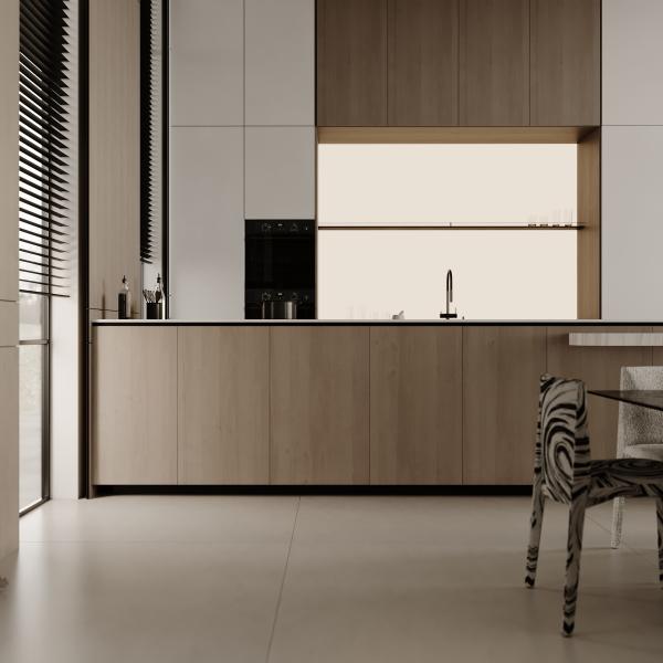 Good Price Best Quality White Paint Solid Wood Kitchen Cabinet Set for Apartment