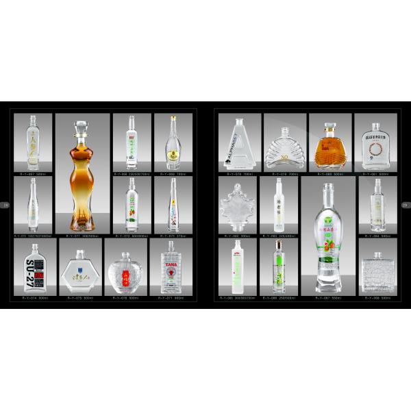 FOB Empty Glass Bottle for Vodka Spirit Whisky Wine Capacity 250ml 500ml 700ml 750ml 1l