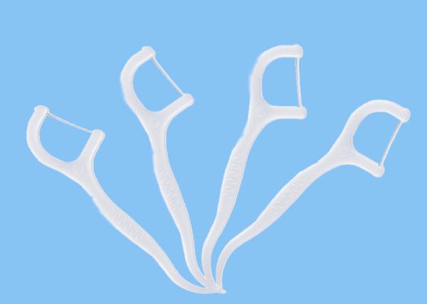 50pcs Oral clean dispossable Waxed Floss Picks Teeth Toothpicks Interdental Brush