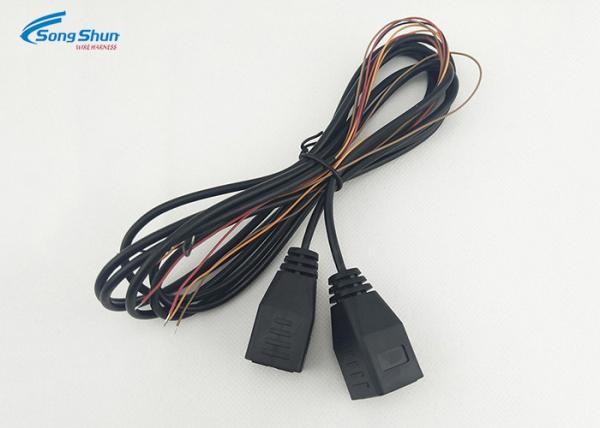 1M Black RJ45 Wire Four Core Connection Injection Molded RJ45 Mother Turn