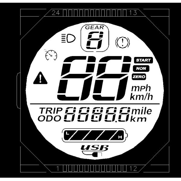 7 сегментов ЖК-дисплей Инструментация ЖК-модуль FSTN ЖК-дисплей