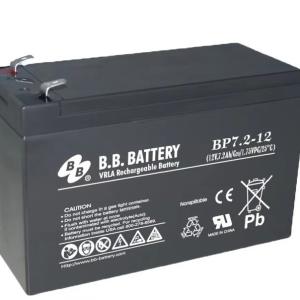 12V 7.2Ah Battery Sealed Lead Acid Battery B.B. Battery BP7.2-12 VDC