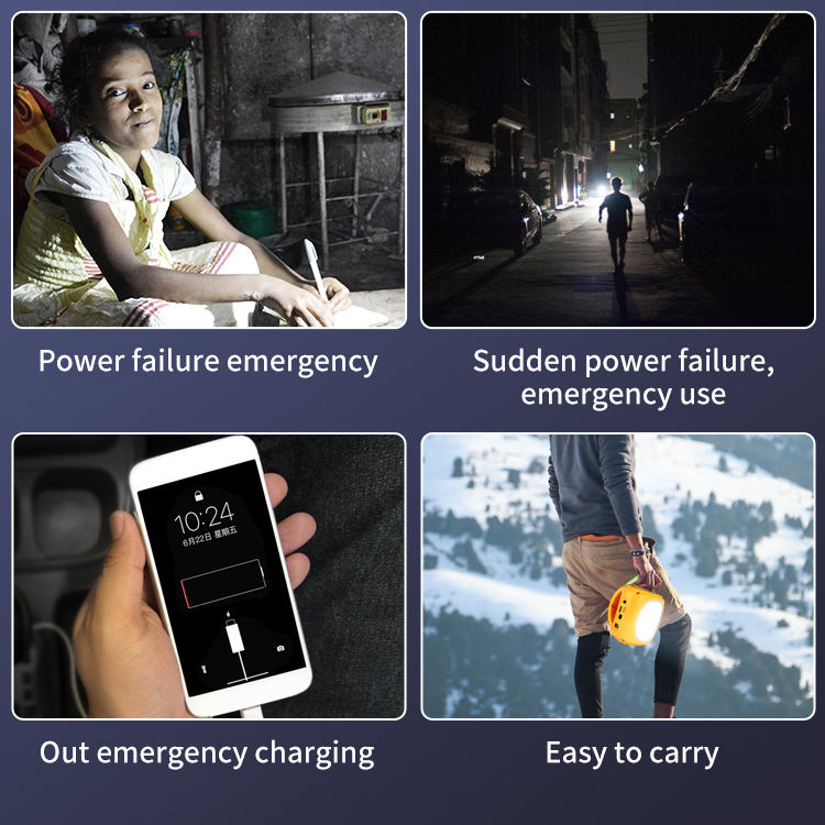 All-in-One Emergency , Solar Charging | 220 Lumens High Brightness , Portable Multi-Function Solar Camping Light