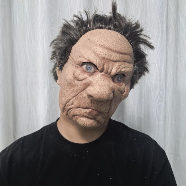 Authentic Human Facial Look Latex Mask for Stage Performances and Film Shoots - One Size Fit Most Theatrical Mask