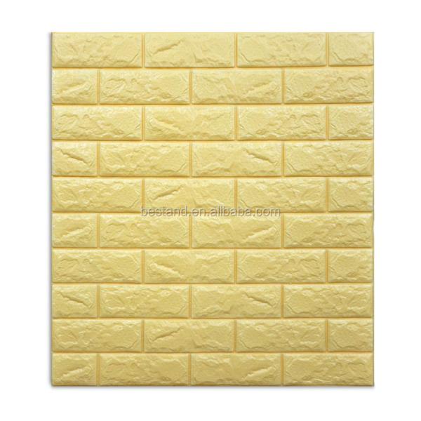 3D PE Foam Wall Sticker Brick Self Adhesive Wall Covering Moisture-Proof 120g-150g/pcs Function for Interior Home Decor