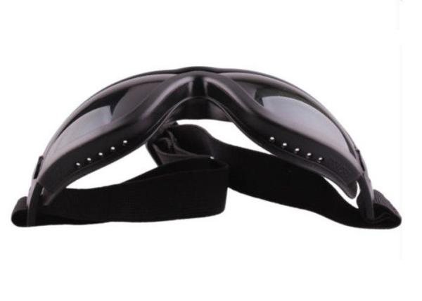 Black Color PPE Safety Goggles High Protection Level With Adjustable Elastic Band
