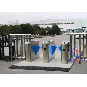 Barreira externa de 60 cm Flap Turnstile Impressão digital 2 caminhos Solução de entrada de controle de acesso