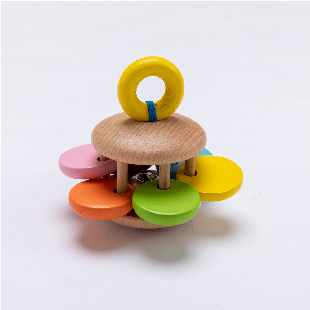 Детей игрушек Soother 7.2cm трещотки аппаратуры деревянных музыкальных деревянные