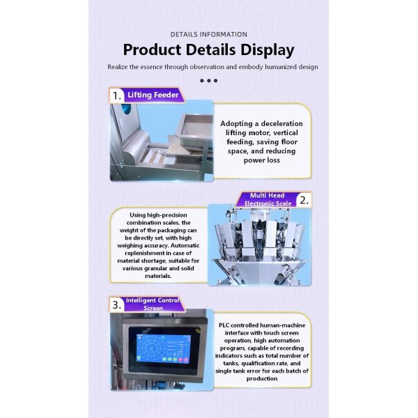 Highly Productive Fully Automatic Granule Chips Combination Weigher Filling Machine CH-GGGZ