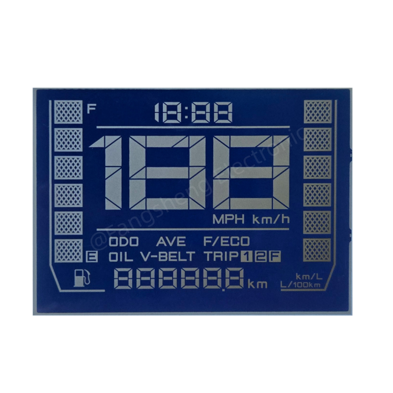 Custom Speedometer Display Lcd Gauge Panel for Yamaha/Honda HTN Segment LCD Speedometer manufacturer