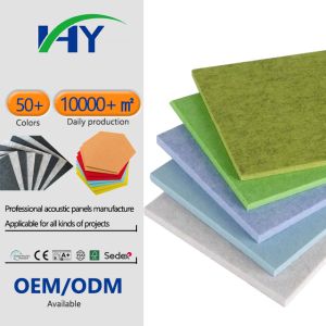 Sound Proofing PET Acoustic Wall Panels For Office Decoration High Customized