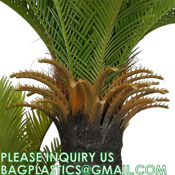 Gorgeous Cycas Revoluta Sago Palm Tree Artificial Plant with Nursery Pot, Feel Real Technology, 28 Long & Giant