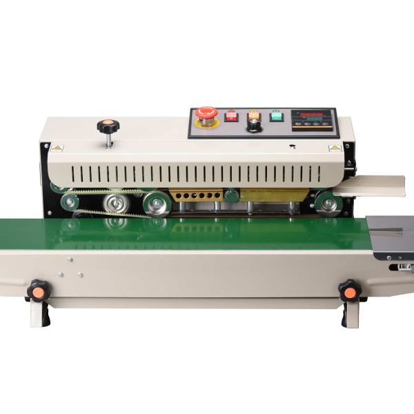 Plastic Film Bags Heat Sealing Machine Continuous Band Sealer Machine Widen Inkjet Printing
